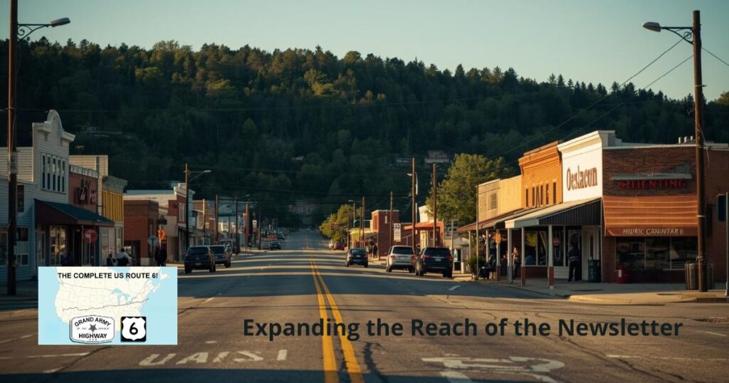 Historic US Route 6 highway with scenic landscapes across multiple states