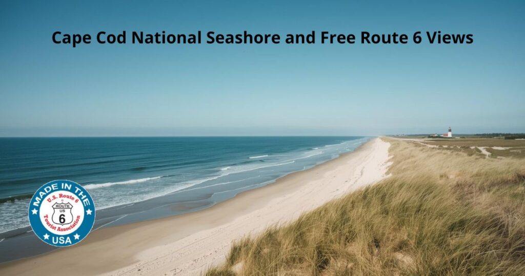 Atlantic coastline view at Cape Cod National Seashore near US Route 6