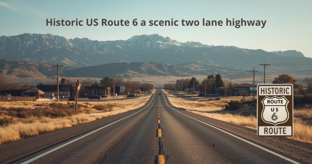 Historic US Route 6 a scenic two lane highway