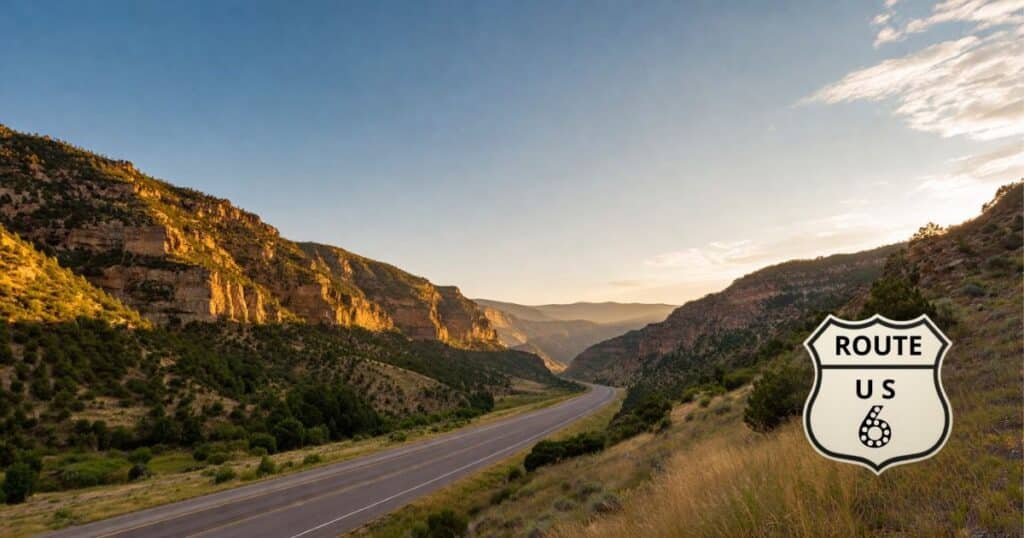 Spanish Fork Canyon landscape along US Route 6 near Tucker Utah