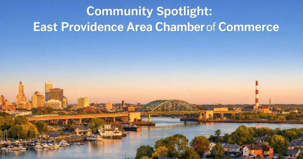 East Providence waterfront and downtown businesses along US Route 6