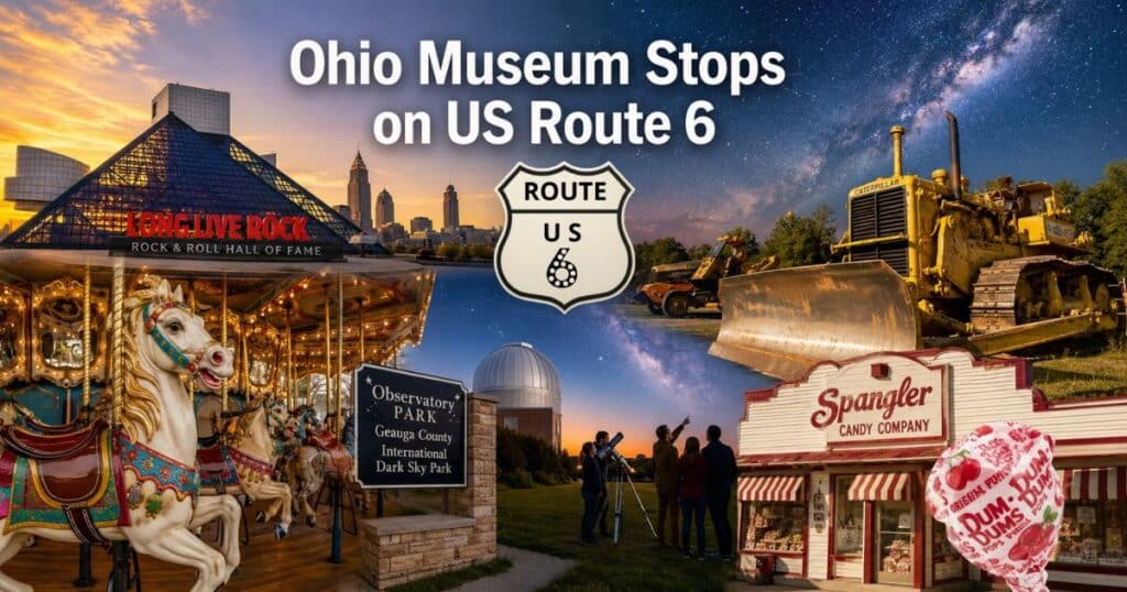 Rock & Roll Hall of Fame and Ohio museum attractions along US Route 6
