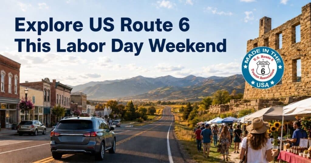 Travelers explore a historic community, scenic highway, local festival and landmark during a Labor Day weekend road trip on US Route 6.