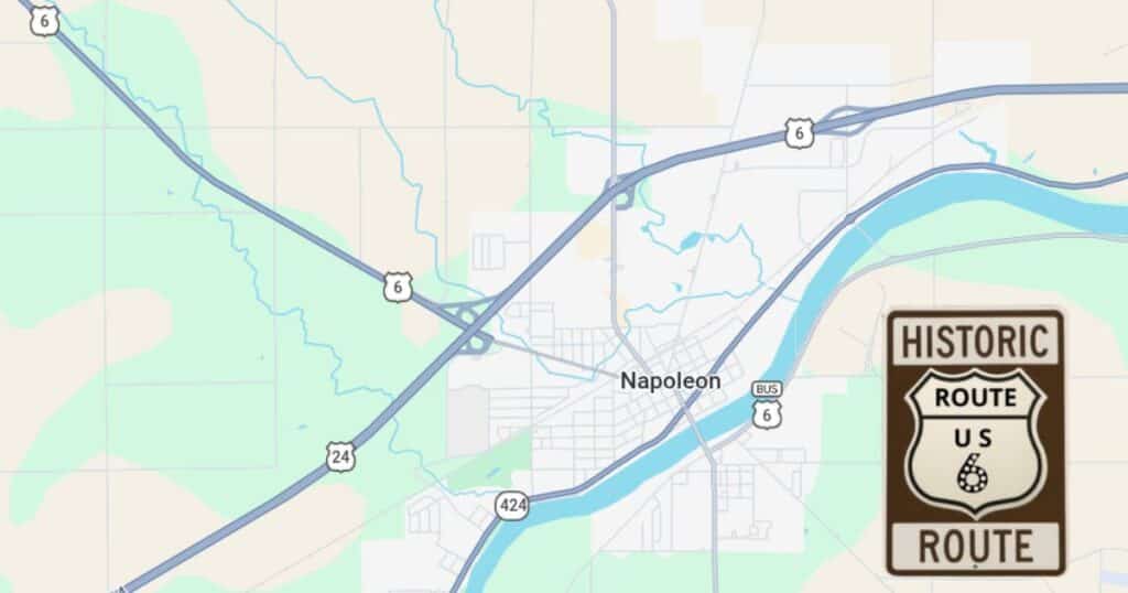 Map view of Napoleon, Ohio