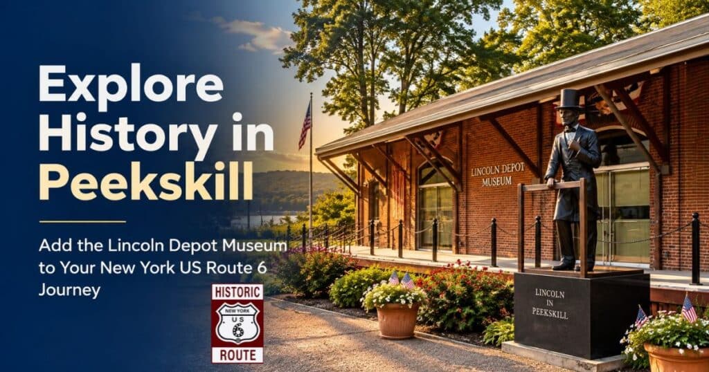 Lincoln Depot Museum in Peekskill promoted as a historic New York destination for travelers exploring US Route 6.