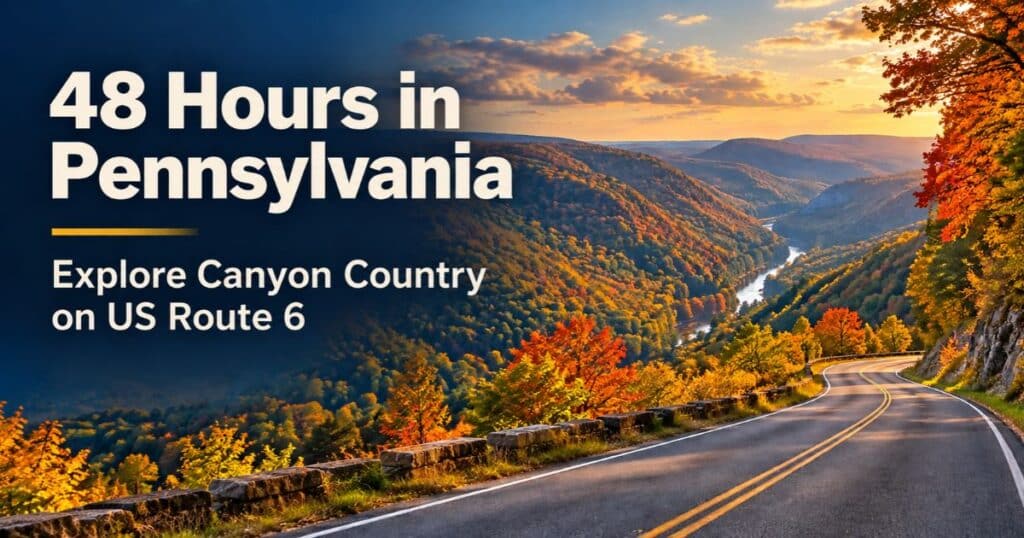 Autumn road trip through Pennsylvania Canyon Country on US Route 6